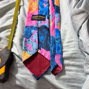 Hardy Amies Vibrant Blue and Pink Tie